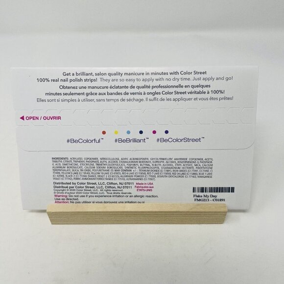 Color Street 100% Real Nail Polish Strips Flake My Day Purple Glitter 16 Pieces - Picture 4 of 5